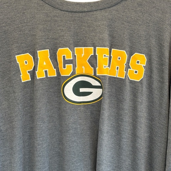 Team Apparel NFL Mens Size Large Gray Green Bay Packers Tee Shirt - Picture 2 of 4